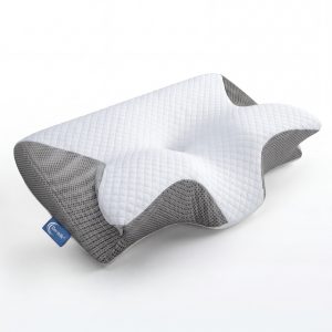 Ergonomisk nakkepude med memoryskum og armlæn til side- og rygliggere | ERGOPILLOW